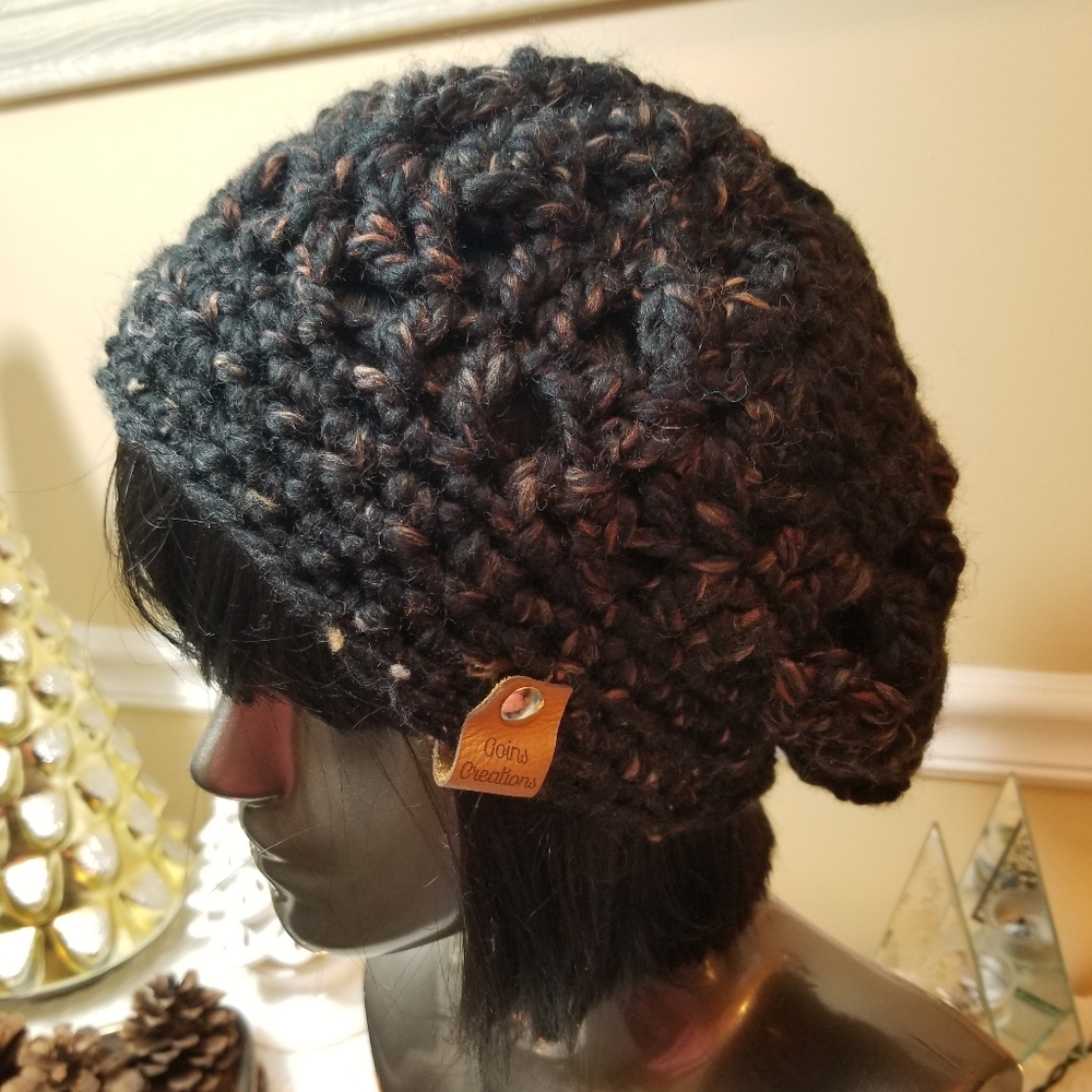 NWT Handmade Crochet Chunky 3-Way Unisex Beret